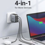 Ugreen Charger Fast Tech 100W 4-Port PD GAN 3XUSB-C CD226 - Black