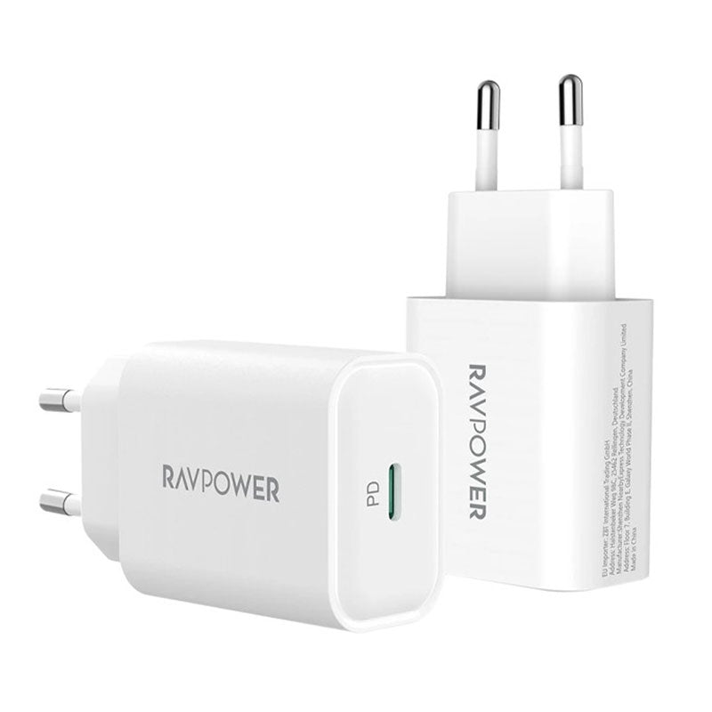 RavPower Charger Home Adapetr 2 Pin USB-C 20W PD Pioneerrp - PC167