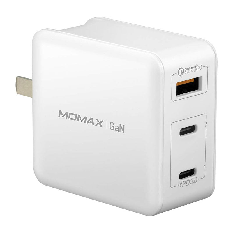 Momax Charger Home Adapter 65W 3 PORT PD (UM21) One Plus