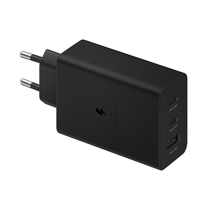 
Samsung Charger Home Adaptor 65W Power Trio USB-C X2, USB-A - Black
