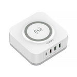 Ldnio Charger Home Wireless 3X USB + USB-C + Disktop 32W - White