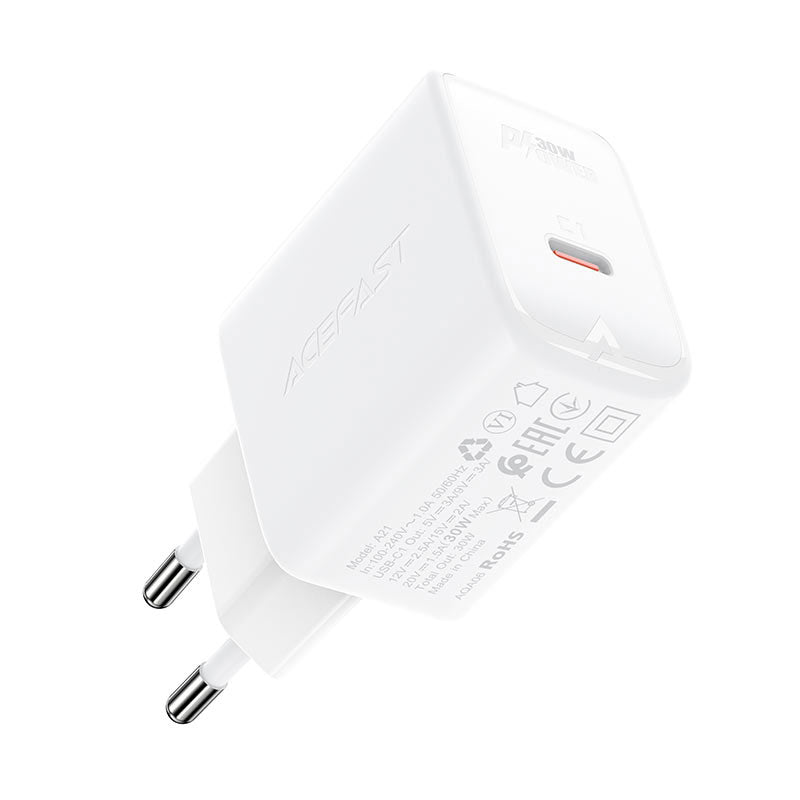 Acefast Fast Charger Adapter USB-C PD 30W - White