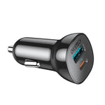 Choetech TC0005 Car Charger Adapter 20W Dual-Port - Black