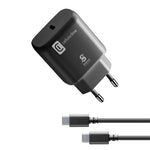 Cellularline Charger Home Adapter 25W With Cable USB-C - Black