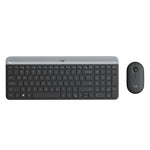 Logitech Combo Keyboard & Mouse Wireless Arabic MK470 - Black