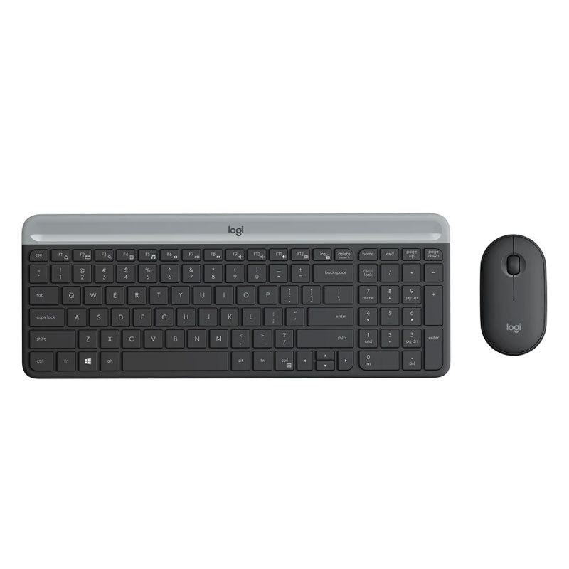Logitech Combo Keyboard & Mouse Wireless Arabic MK470 - Black