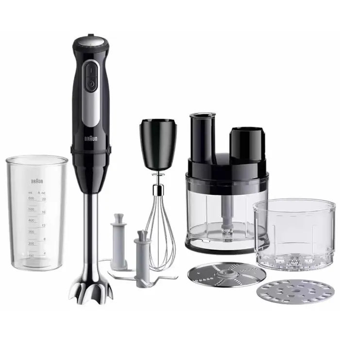 خلاط يدوي Braun MultiQuick 5 بقدرة 1000 وات مع وعاء 500 مل (MQ50813MBK) – أسود 
