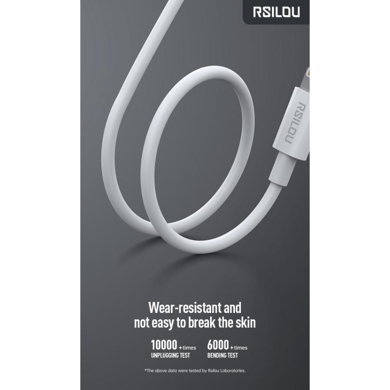 Rsilou Lightning Cable 3A 100CM R2007-001 – White