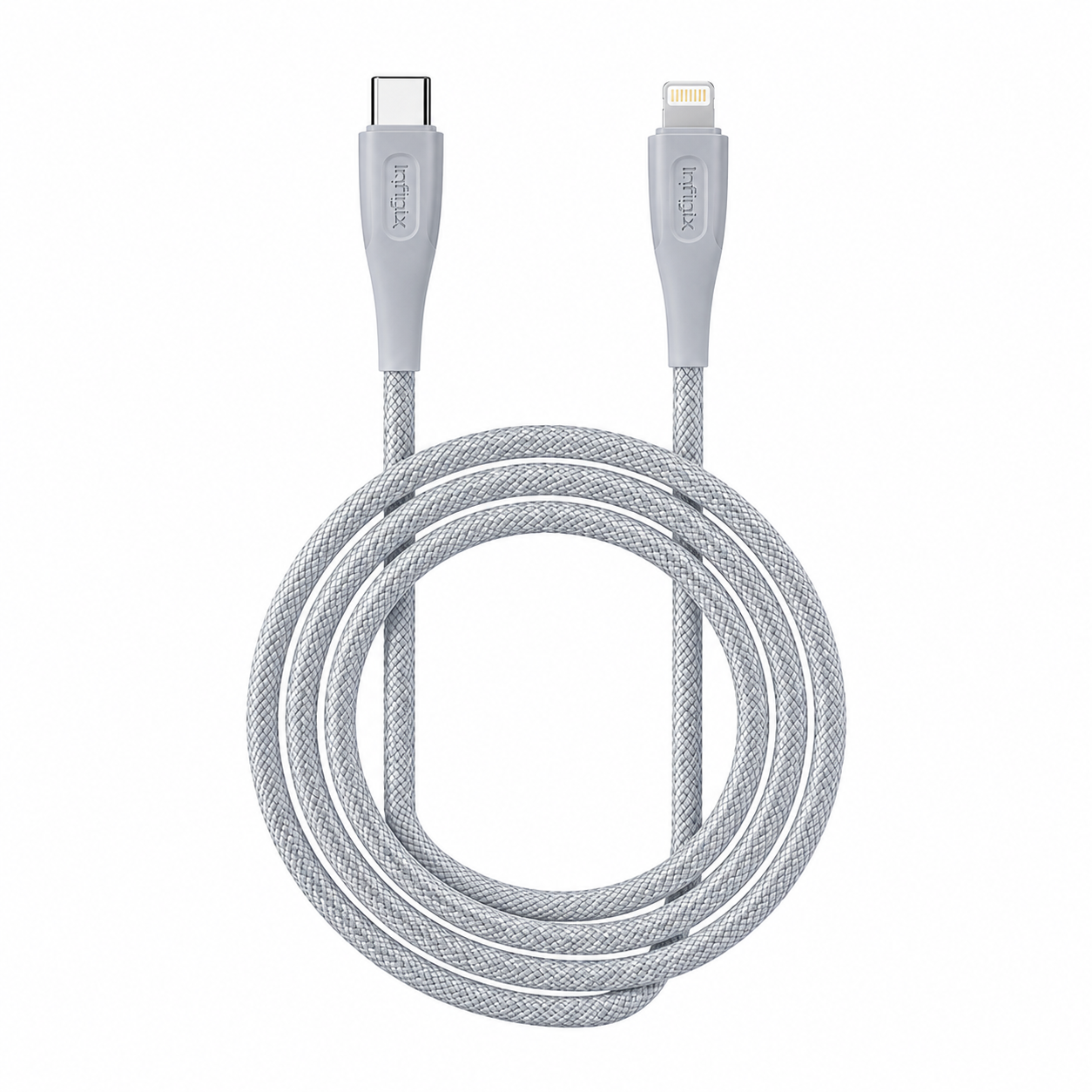 كابل Infinix USB Type-C إلى Lightning بقدرة 2.4 أمبير (XDC122)  – رمادي 