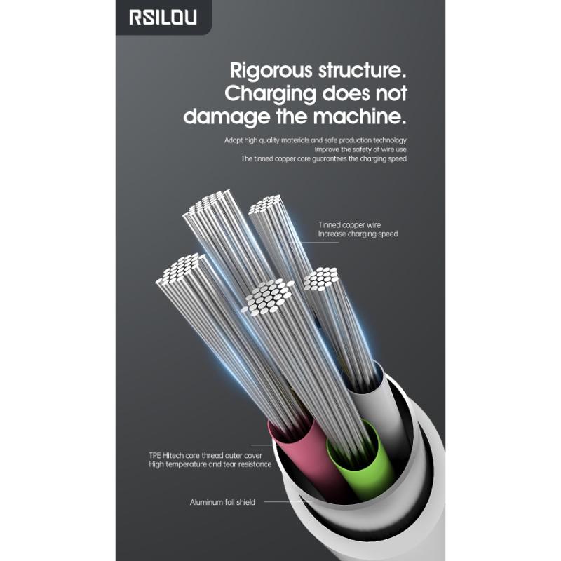 Rsilou Lightning Cable 3A 100CM R2007-001 – White