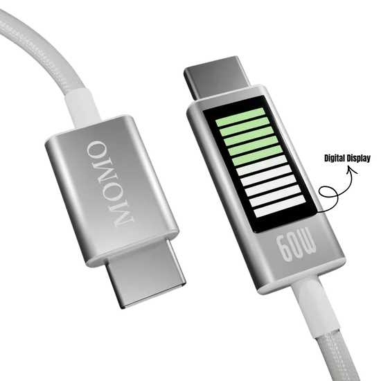 MOMO Type-C to Type-C Fast Charging Cable 60W 1.2M – White