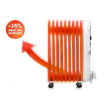 Delonghi Oil Heater, 9 Fins, 2000 Watt, White - TRRS0920
