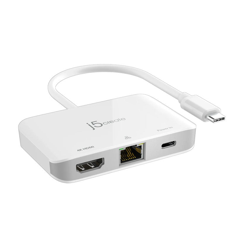 j5create -  محول USB-C® إلى HDMI™ بدقة 4K وإيثرنت- JCA351