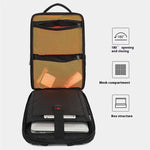 CoolBell 8281 36L 15.6 inch Waterproof Backpack For Laptop With USB Charging Port/Shockprof Compartment ,180° Opening& Closing - Black