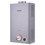 Levon Digital Gas Water Heater, 10 Liters, Adaptor , Silver - OXG
