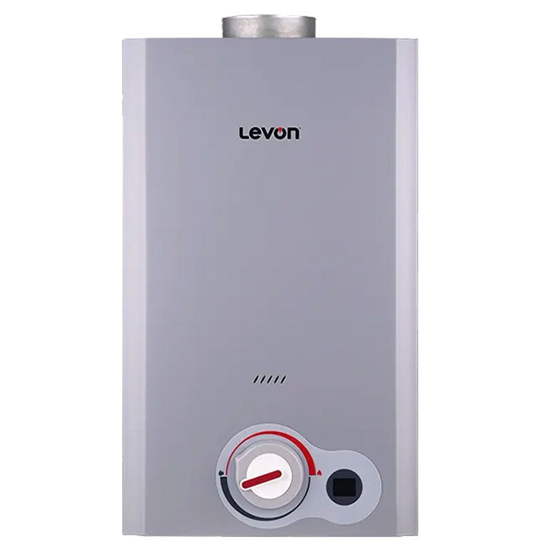 Levon Digital Gas Water Heater, 10 Liters, Adaptor , Silver - OXG
