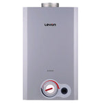 Levon Digital Gas Water Heater, 10 Liters, Adaptor , Silver - OXG