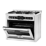 Unionaire O-Signature 3 Freestanding Gas Cooker, 5 Burners, 90×60 cm, Full Safety, C69SS-GC-383-ICPSF-1CH-OS3-2W-AL, Stainless Steel
