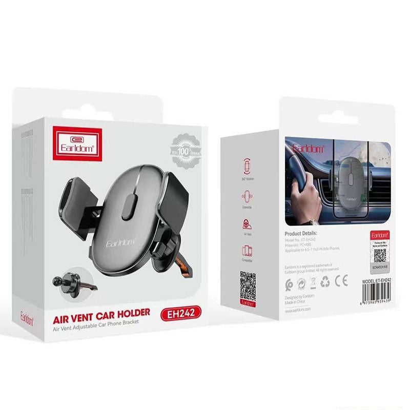 Earldom EH242 Car Holder Air Vent Adjustable - Black