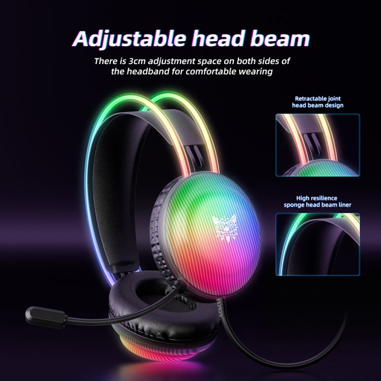 Onikuma X29 RGB Wired Gaming Headset with Noise Cancelling Microphone - Black