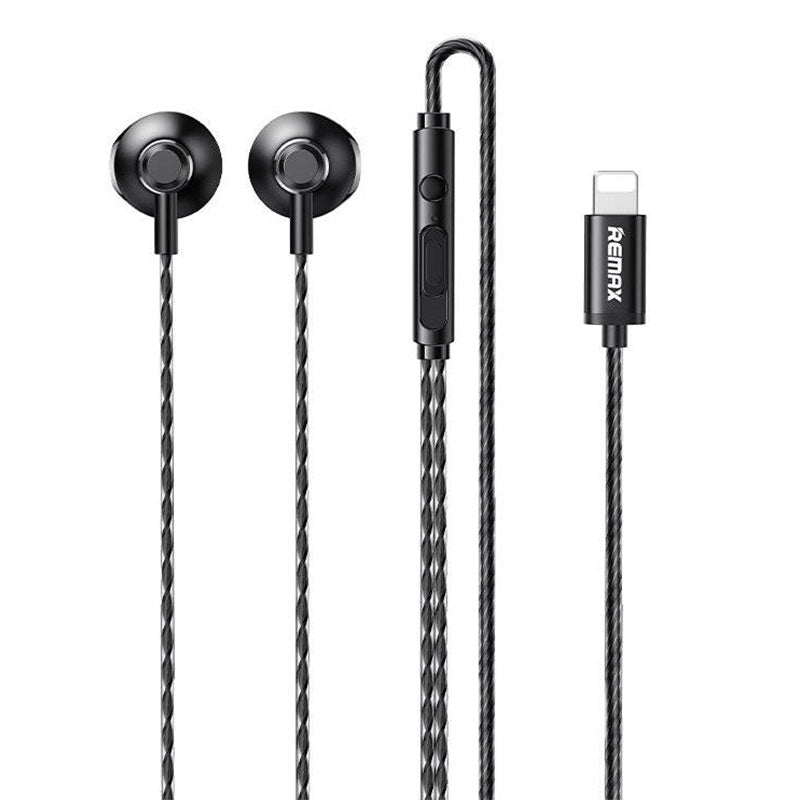 Remax Earphone Wired Lightning RM711I - Black