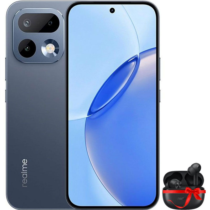 Realme 16 Pro , 12GB RAM , 256GB - Grey (Free gift realme buds T200X)
