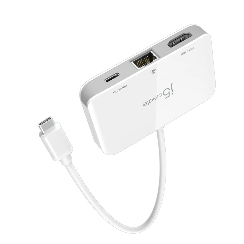 j5create -  محول USB-C® إلى HDMI™ بدقة 4K وإيثرنت- JCA351