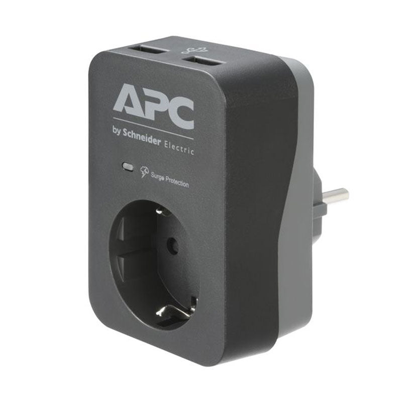 Apc Electric Power Strip 1 Socket 2 USB - Black