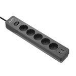 Apc Electric Power Strip 5 Socket 2USB - Black
