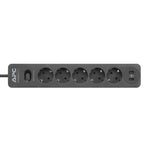 Apc Electric Power Strip 5 Socket 2USB - Black