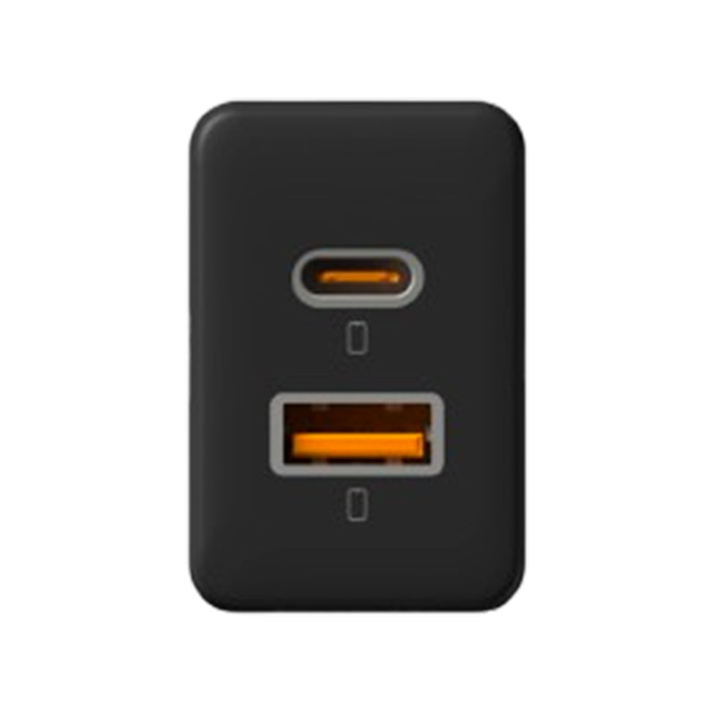 Pout Charger Home Adapter 33W GAN USB-C+USB-A - Black