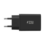 Pout Charger Home Adapter 33W GAN USB-C+USB-A - Black