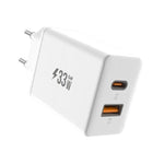 Pout Charger Home Adapter 33W GAN USB-C+USB-A - White