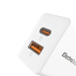 Pout Charger Home Adapter 33W GAN USB-C+USB-A - White