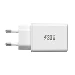 Pout Charger Home Adapter 33W GAN USB-C+USB-A - White