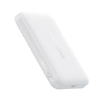 باور بانك Baseus بسعة 10000mAh، شحن سريع 22.5W مع كابل مدمج، موديل FM11، الأبيض