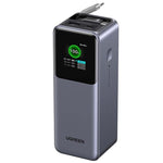 باور بانك UGREEN سعة 20000mAh شحن سريع 165W بكابل مدمج – أسود (PB726)