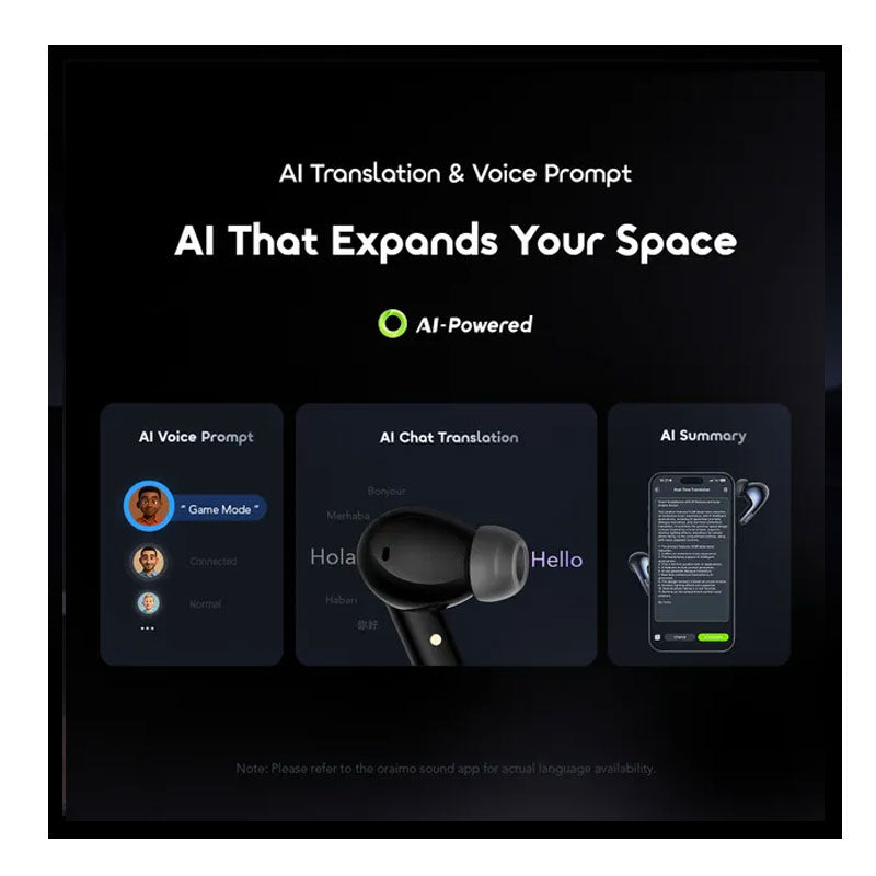 اورايمو ايربودز SpaceBuds 2 مع إلغاء ضوضاء ذكي  بالذكاء الاصطناعي - OTW-631