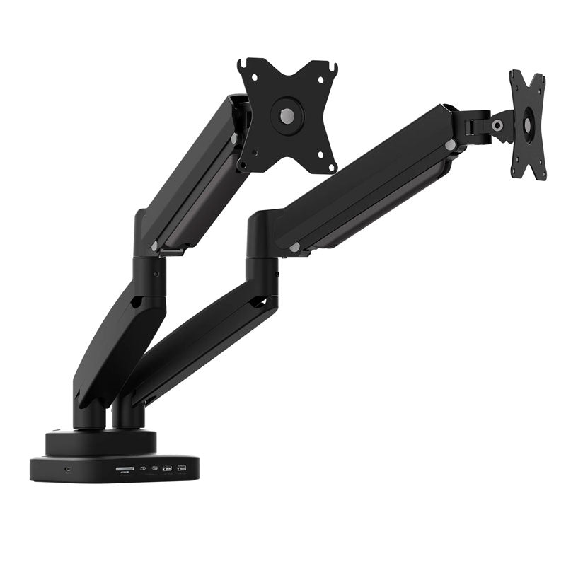 j5create_ Ergonomic Dual-Monitor Mount with Docking Station Support 17 to 32_ JTSA3012