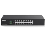Tenda TEG1016D | 16-Port Gigabit Ethernet Switch | Desktop Network Splitter | Sturdy Metal | Fanless | Plug & Play | Traffic Optimization | Unmanaged | Limited Lifetime Protection
