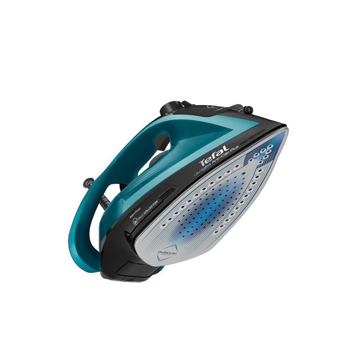 مكواة بخار Tefal Ultragliss Plus بقدرة 2800 وات (FV6832E0)  – أسود وتركواز 