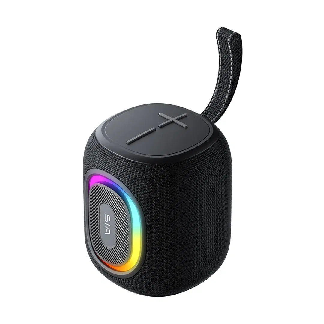 مكبر صوت بلوتوث SIA SP702 بقوة 6 واط مقاوم للماء مع أضواء RGB - اسود
