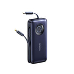 باور بانك Baseus، سعة 20000mAh، شحن سريع 100W مع كابل مدمج، CR121، أسود