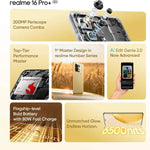 realme 16 Pro+ 5G , 256GB , 12GB RAM - Gold with ( free gift realme watch 5 )

