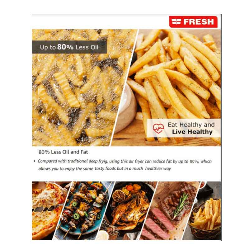 Fresh Digital Air Fryer, 5.5 Liters, 1800 Watt, Black - AFF-1800-B 