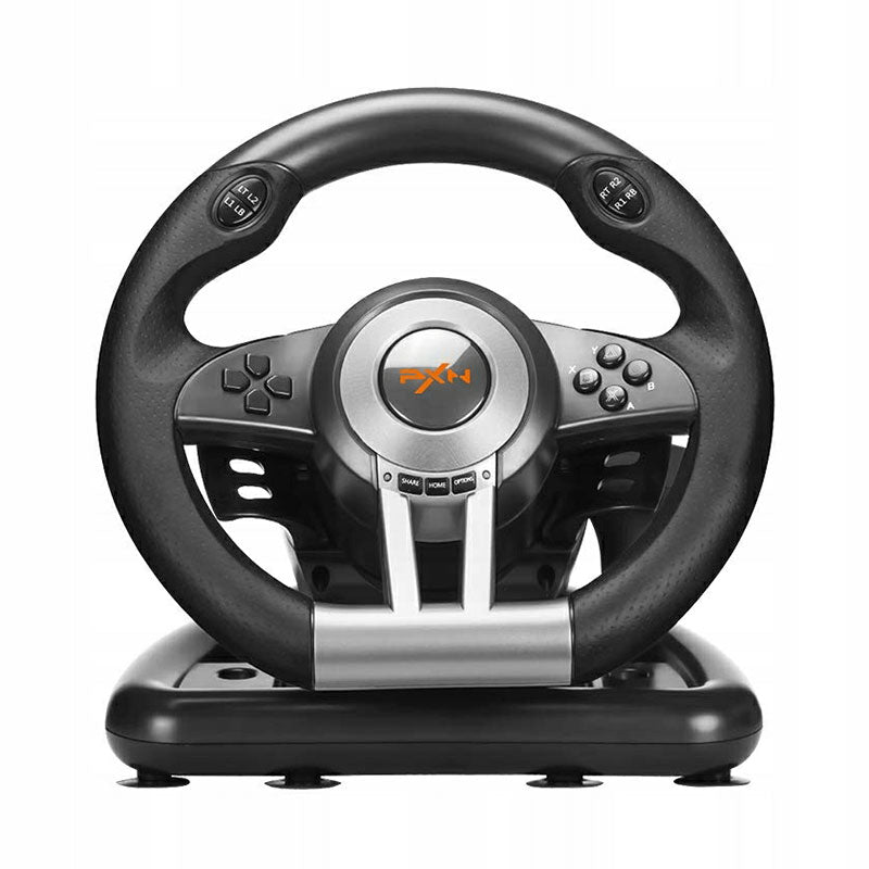 PXN V3 Pro Gaming Driving Car Wheel With Pedals - Black