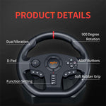 PXN V900 Gaming Driving Car Wheel Pc / PS3 / PS4 / Xbox One / Switch - Black