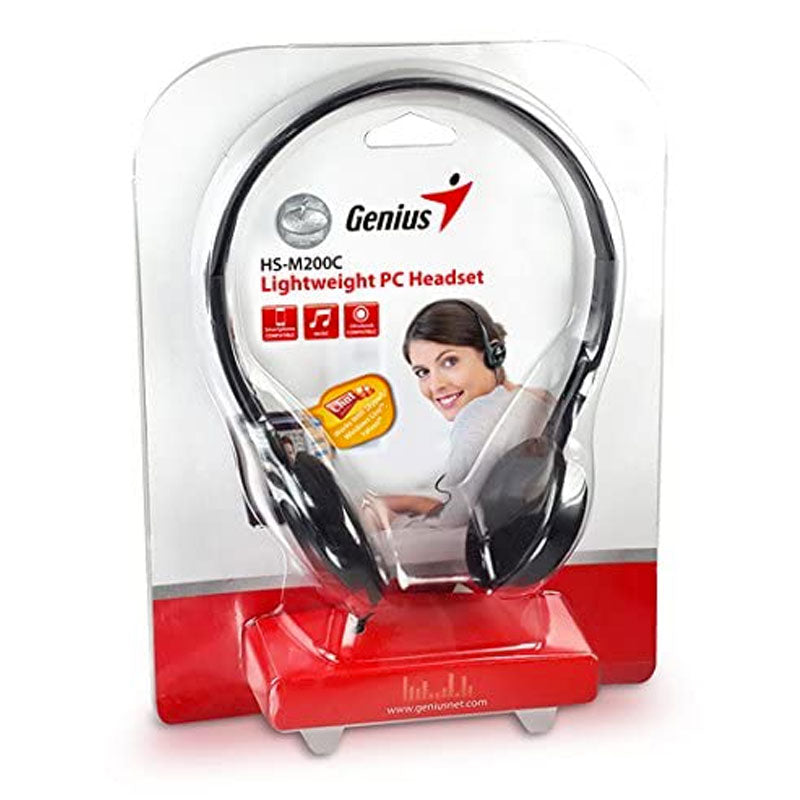 Genius HS-M200C Wired Headphone - Black