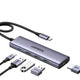 يوجرين هب  15596 CM511 متعدد الوظائف 5 في 1 بمنفذ USB-C ودعم دقة 4K بمعدل 30 هرتز (لون رمادي فلكي)