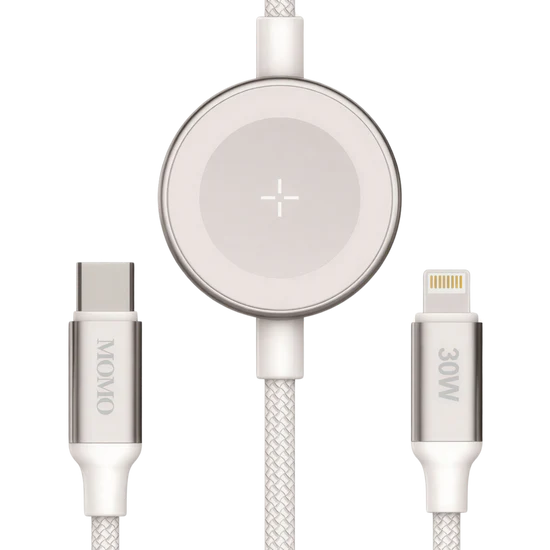 MOMO Type-C to Lightning Fast Charge Cable 30W 1.2m (MO-011025) – White